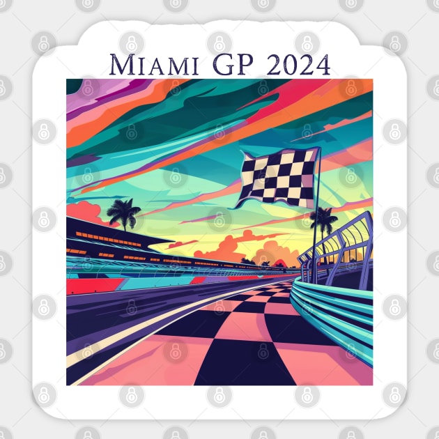 2024 Miami Grand Prix F1 T-Shirt - Merchandise | Unique F1 Tracks Design | Limited Edition | Perfect Gift for Miami F1 Fans Sticker by pitshopmerch@gmail.com